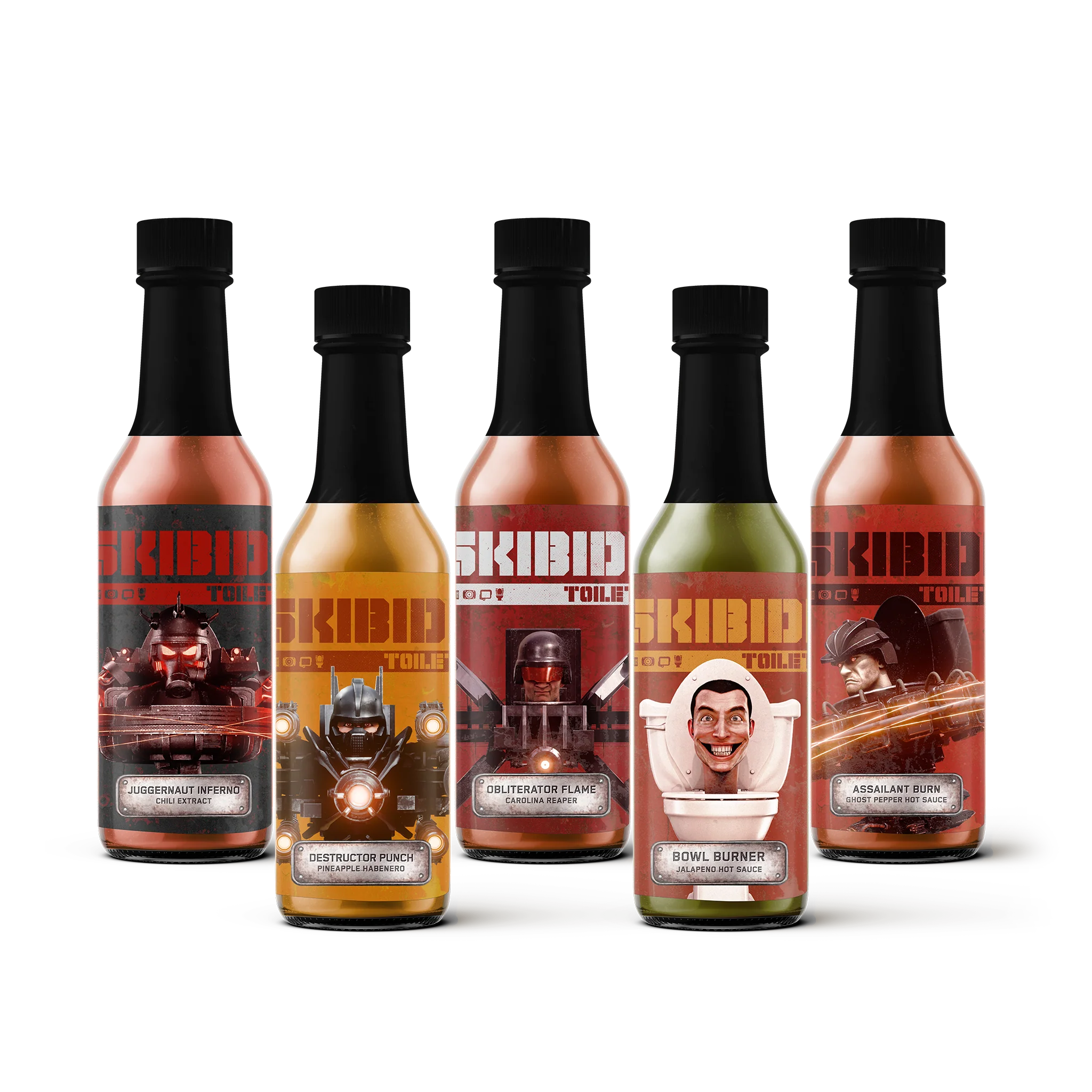 Skibidi Toilet Hot Sauce Collection